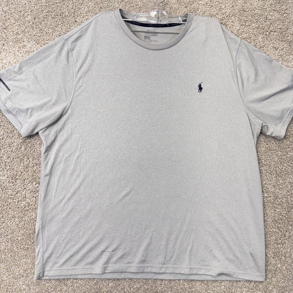 Polo Ralph Lauren T-Shirt Mens XXL Performance ThermoVent Gray Activewear GOOD